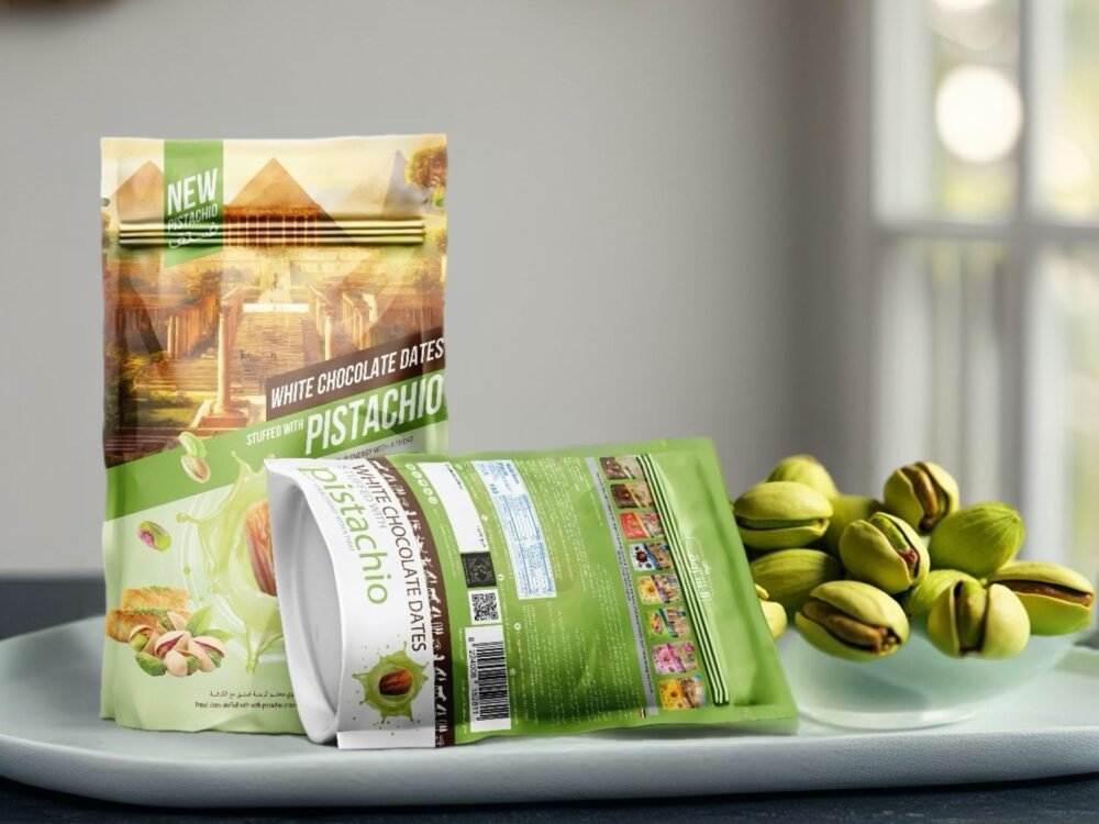 Pitted dates stuffed with pistachios and covered with pistachio sauce 250g - Image 5