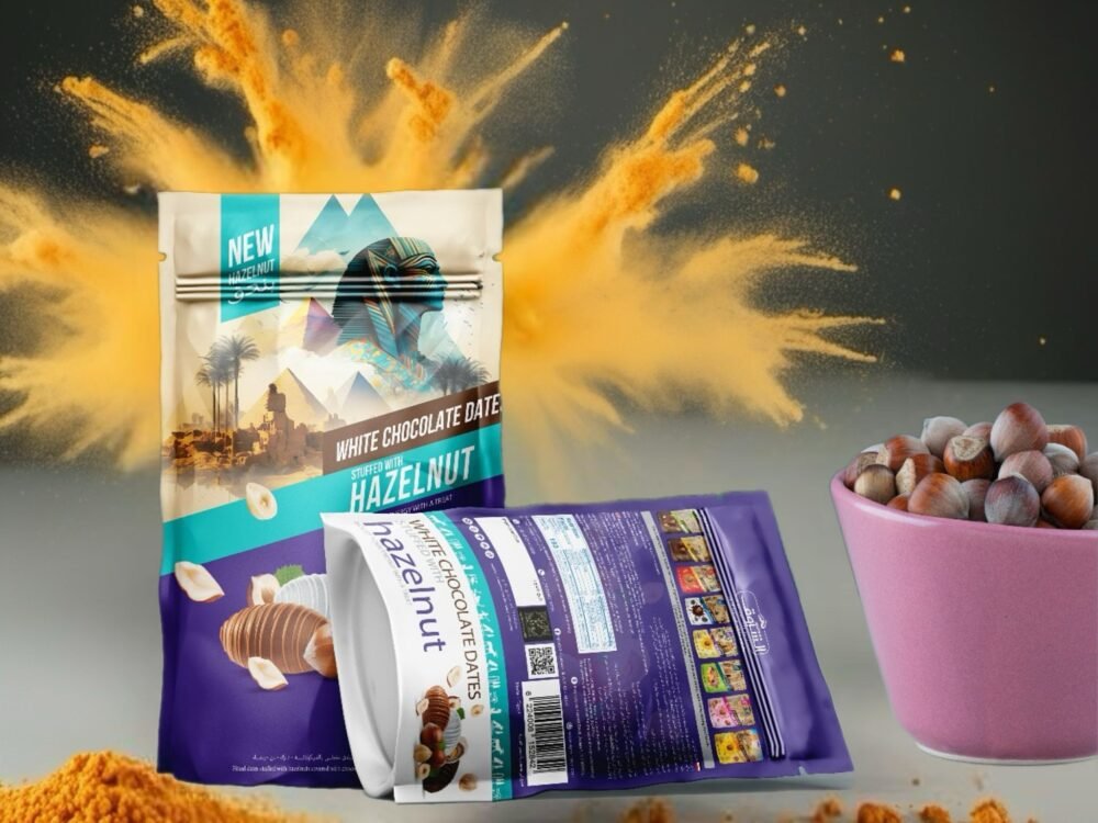 Pitted dates stuffed with almonds and covered with chocolate mix (white and dark) 250 grams - Image 4
