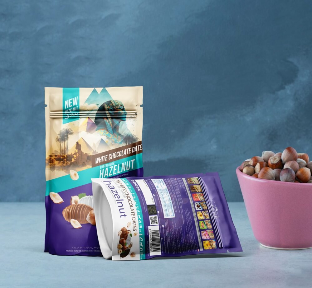 Pitted dates stuffed with almonds and covered with chocolate mix (white and dark) 250 grams - Image 6